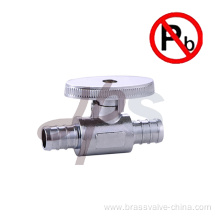 Lead free brass supply angle valve for PEX tube